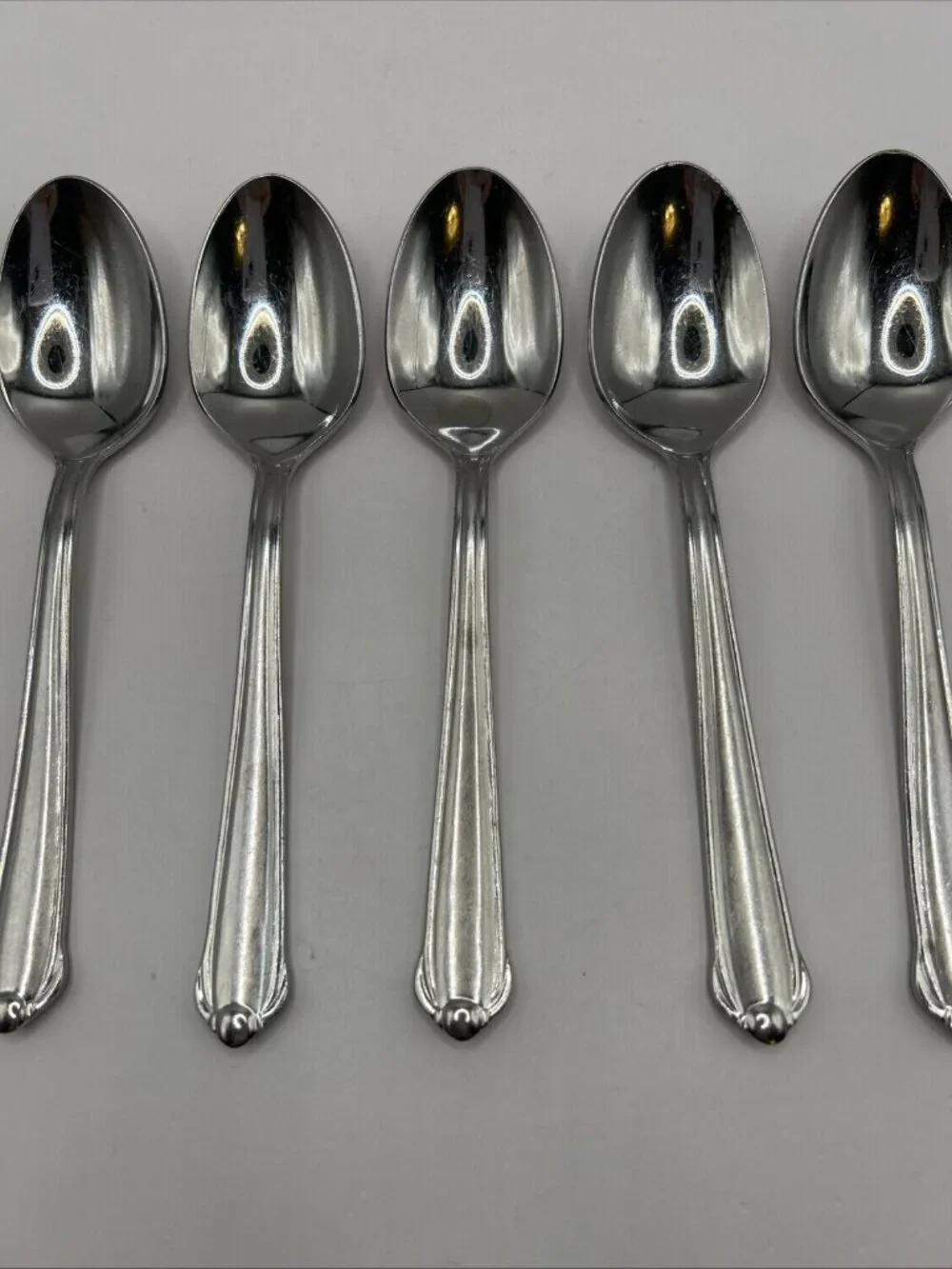7 Mikasa Classico Satin Teaspoons 18/8 Stainless Gerald Patrick 6.25